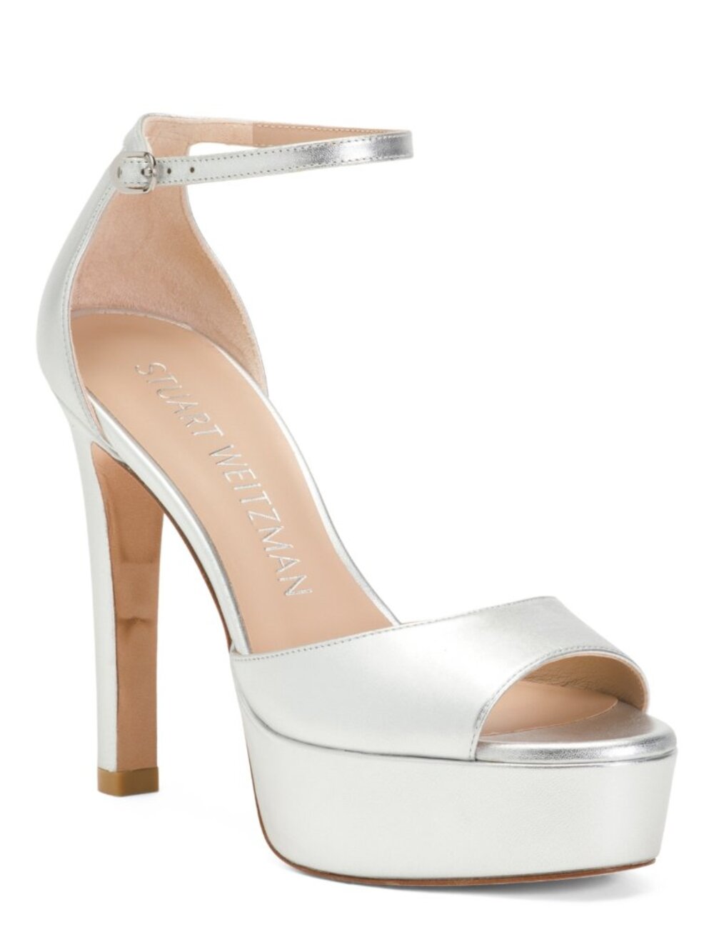 Stuart Weitzman Silver Discoplatform Sandals Size 11B / 41.5